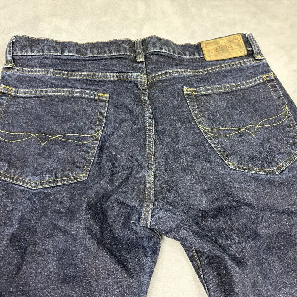 Polo Ralph Lauren Mens Size 34 Classic Fit Jeans Dark Wash Straight Leg Denim